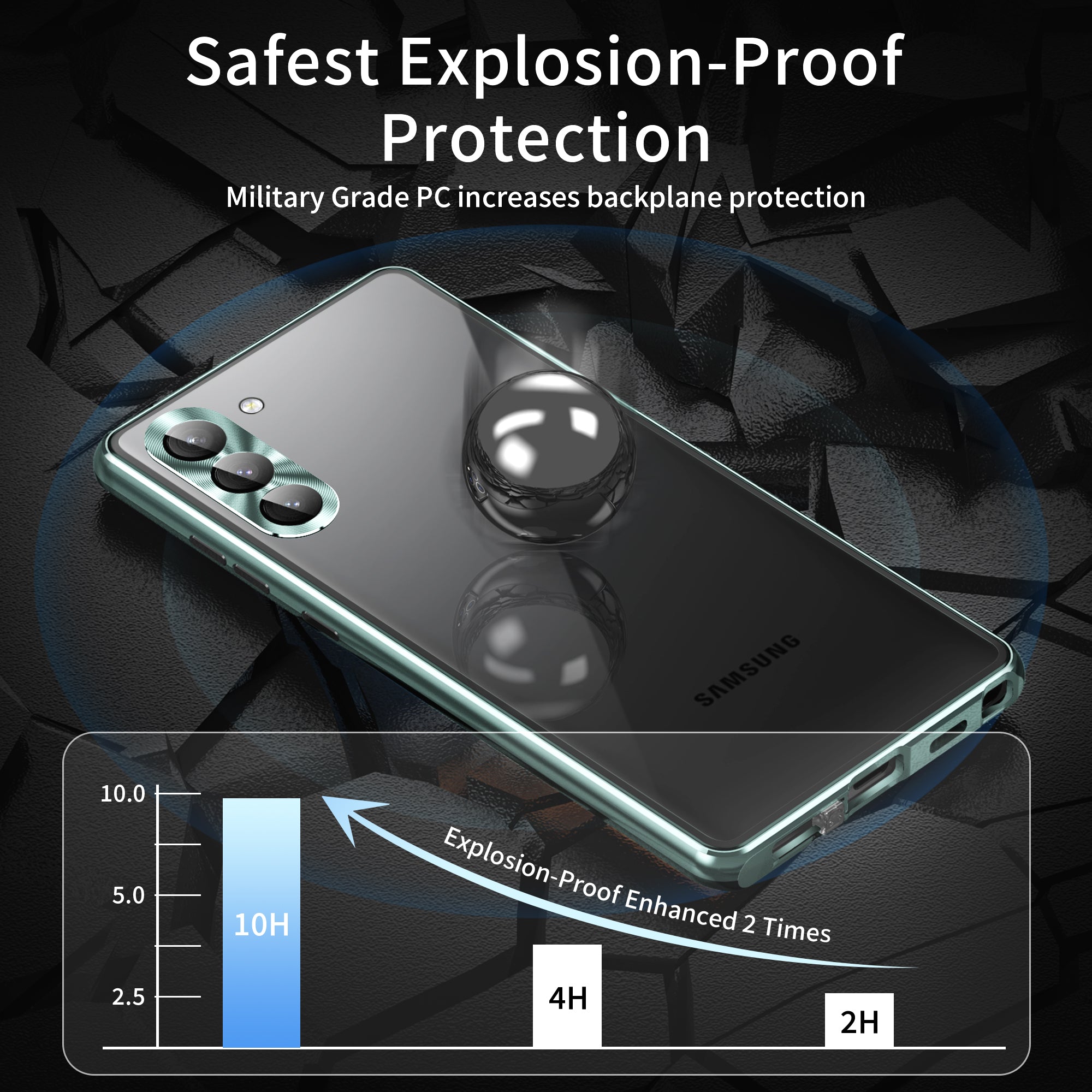 Anti-fall Clear Phone Case For Samsung Galaxy S23 Single-Sided Tempered Glass PC Panel Magnetic Adsorption Metal Frame Protective Phone Cover with Safety Buckle Anti-fall Clear Phone Case For Samsung Galaxy S23 Single-Sided Tempered Glass PC Panel Magnetic Adsorption Metal Frame Protective Phone Cover with Safety Buckle